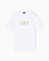 Emporio Armani, Premium Label Cotton Jersey White Crew-Neck T-Shirt