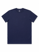 Gilbert Teckel, Navy Crew Neck T-Shirt.