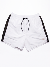 Emporio Armani, Tape Detail Swim Shorts - White