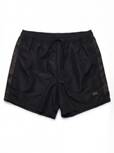 Emporio Armani, Tape Detail Swim Shorts - Black
