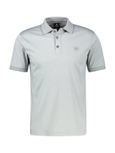 Lerros, Solid-Color Grey Polo Shirt in Piqué Quality