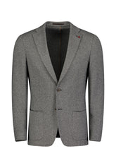 Roy Robson, Brown Textured Jersey Blazer