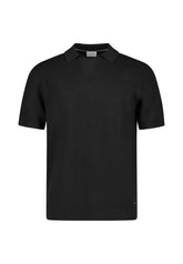 Roy Robson, Knitted Polo Shirt – Black