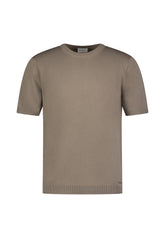 Roy Robson, Fine-Knit Short-Sleeve Sweater - Light Brown