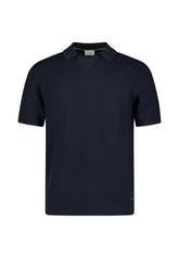 Roy Robson, Knitted Polo Shirt – Dark Blue