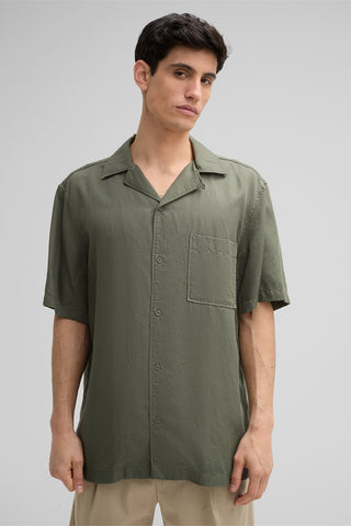 Strellson, Cisco Short-sleeved Shirt in Olive