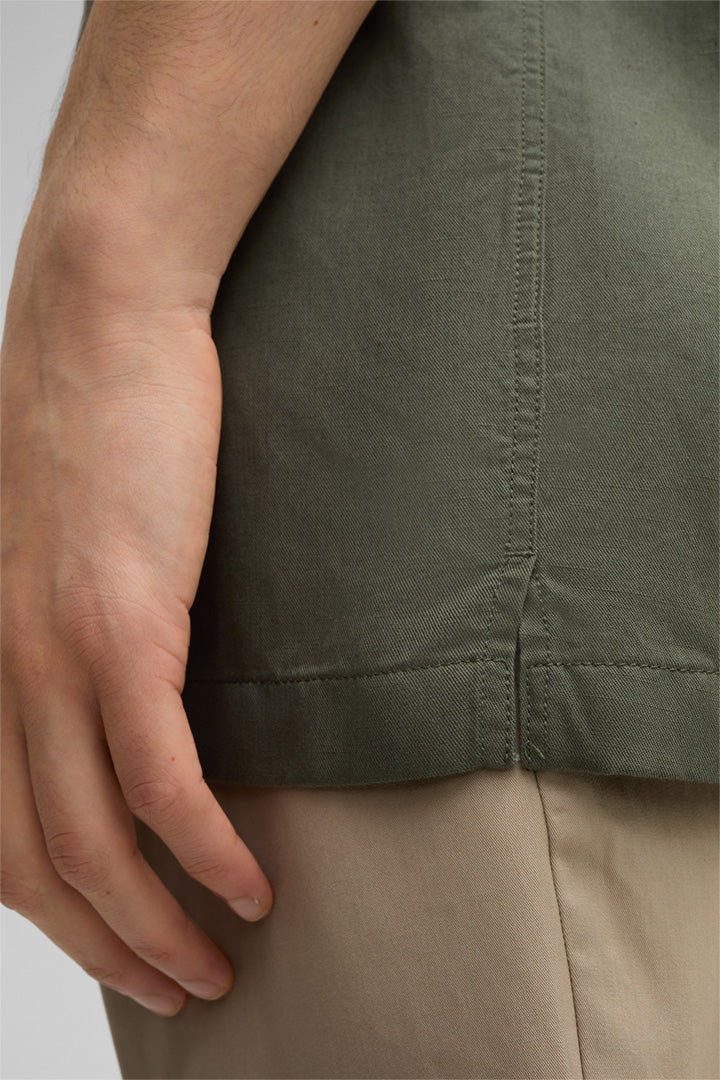 Strellson, Cisco Short-sleeved Shirt in Olive