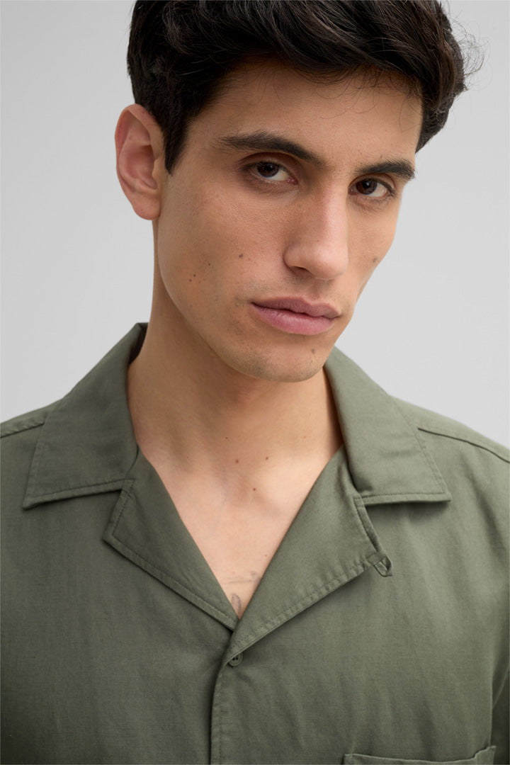 Strellson, Cisco Short-sleeved Shirt in Olive