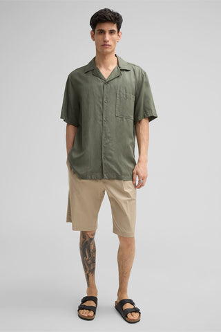 Strellson, Cisco Short-sleeved Shirt in Olive