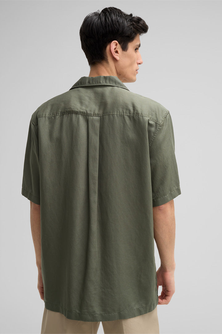 Strellson, Cisco Short-sleeved Shirt in Olive