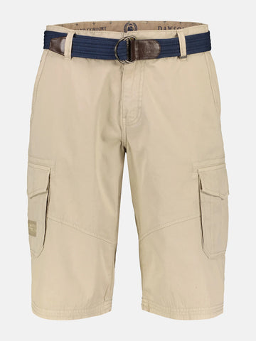 Lerros,Beige Cargo Bermuda With Belt