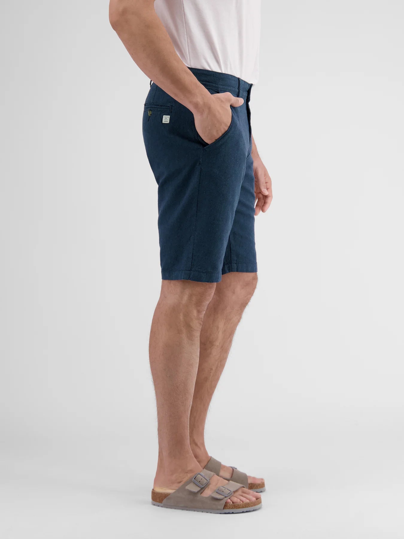 Lerros, Navy  Bermuda Linen Blend Short