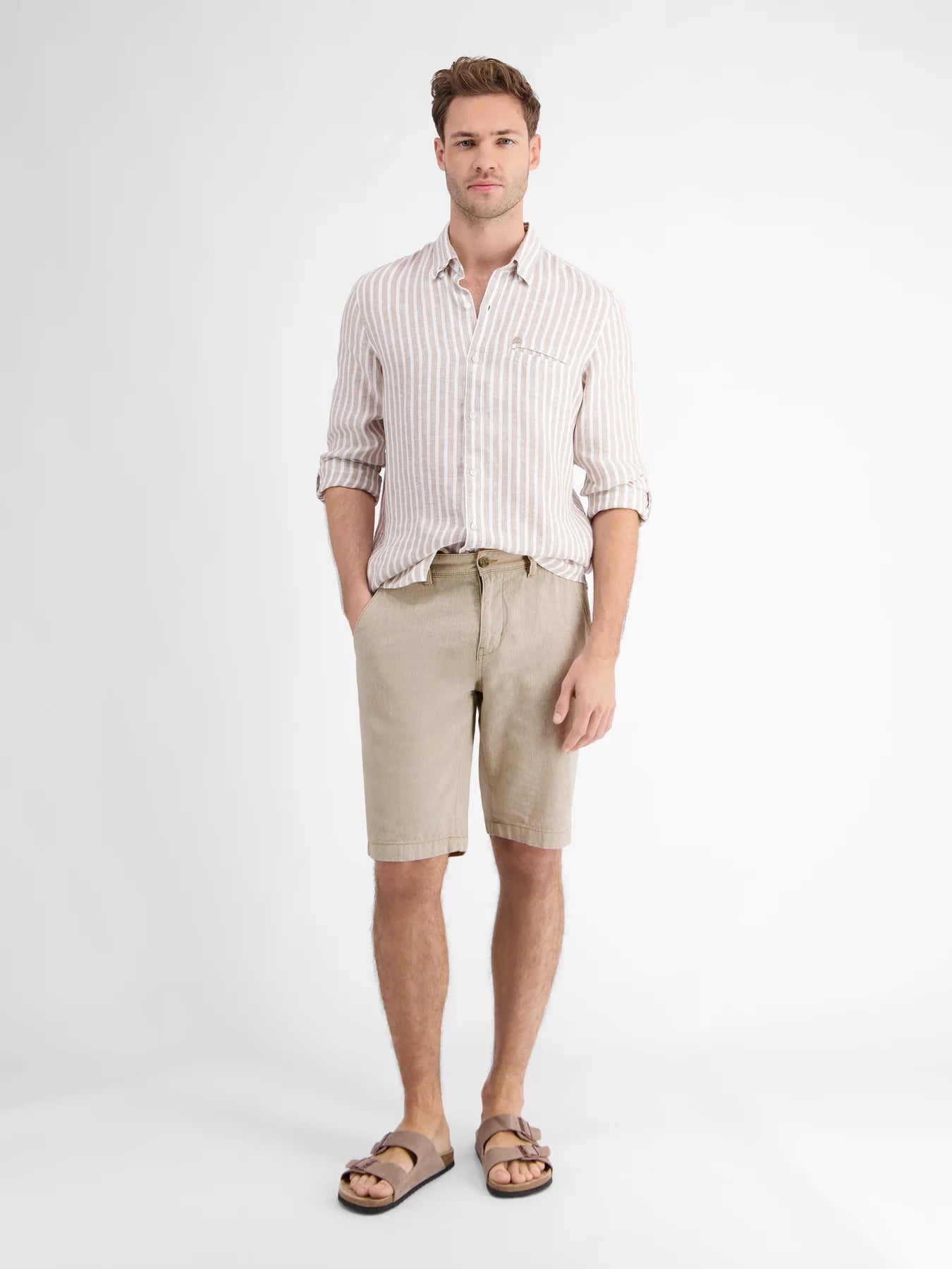 Lerros,  Dune Beige Bermuda Linen Blend Short