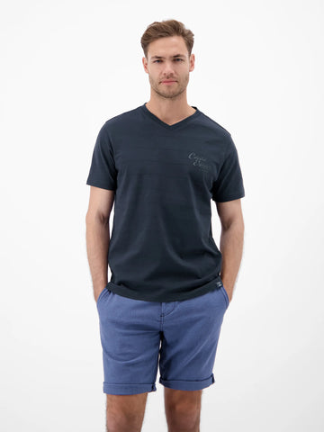 Lerros, V-Neck Navy T-shirt in knit quality