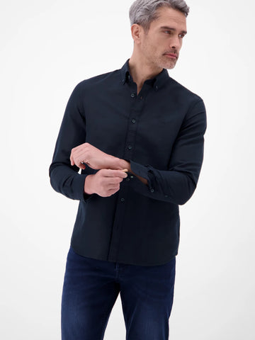 Lerros, Mixed Cotton-Linen Blend Navy Shirt