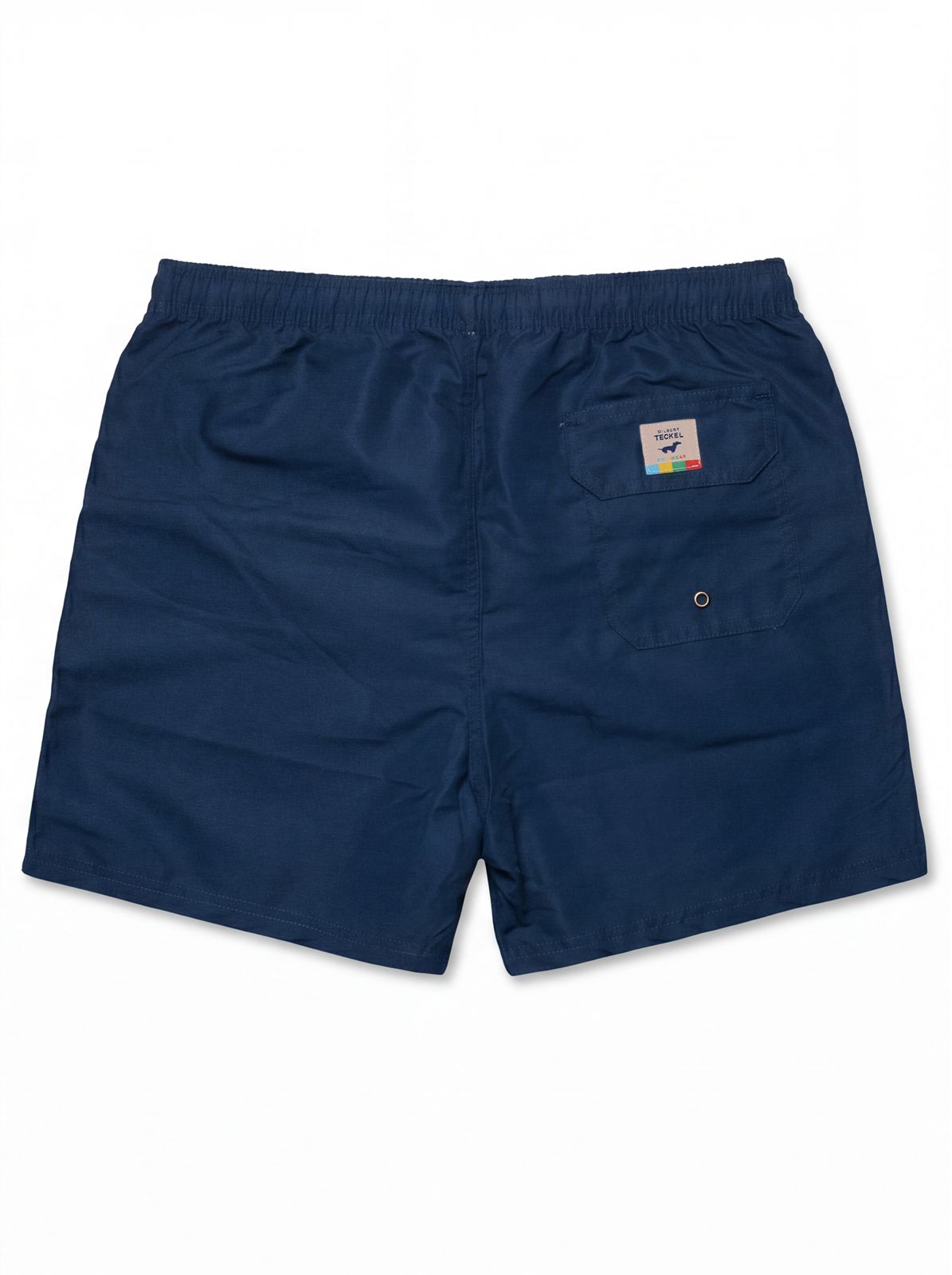 Gilbert Teckel, Multicolor Logo Navy Swim Shorts