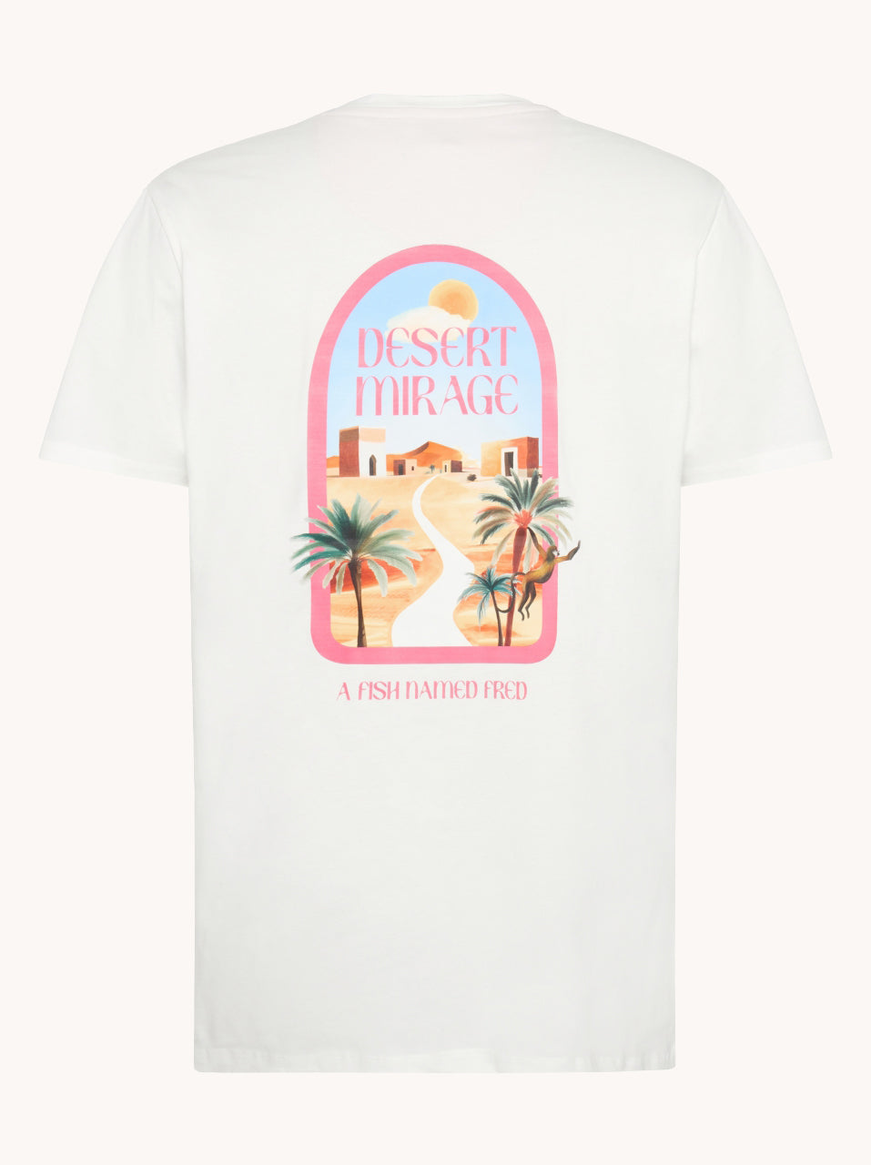 A Fish Named Fred ,White T-shirt Desert Mirage