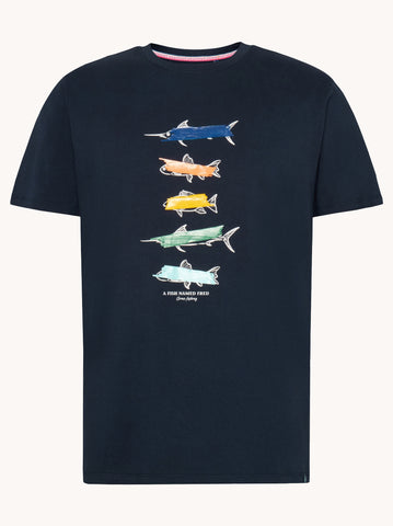 A Fish Named  Fred, Navy Fish T-Shirt