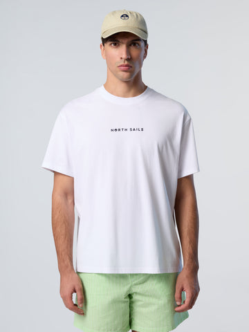 North Sails, White T-shirt with North Sails print