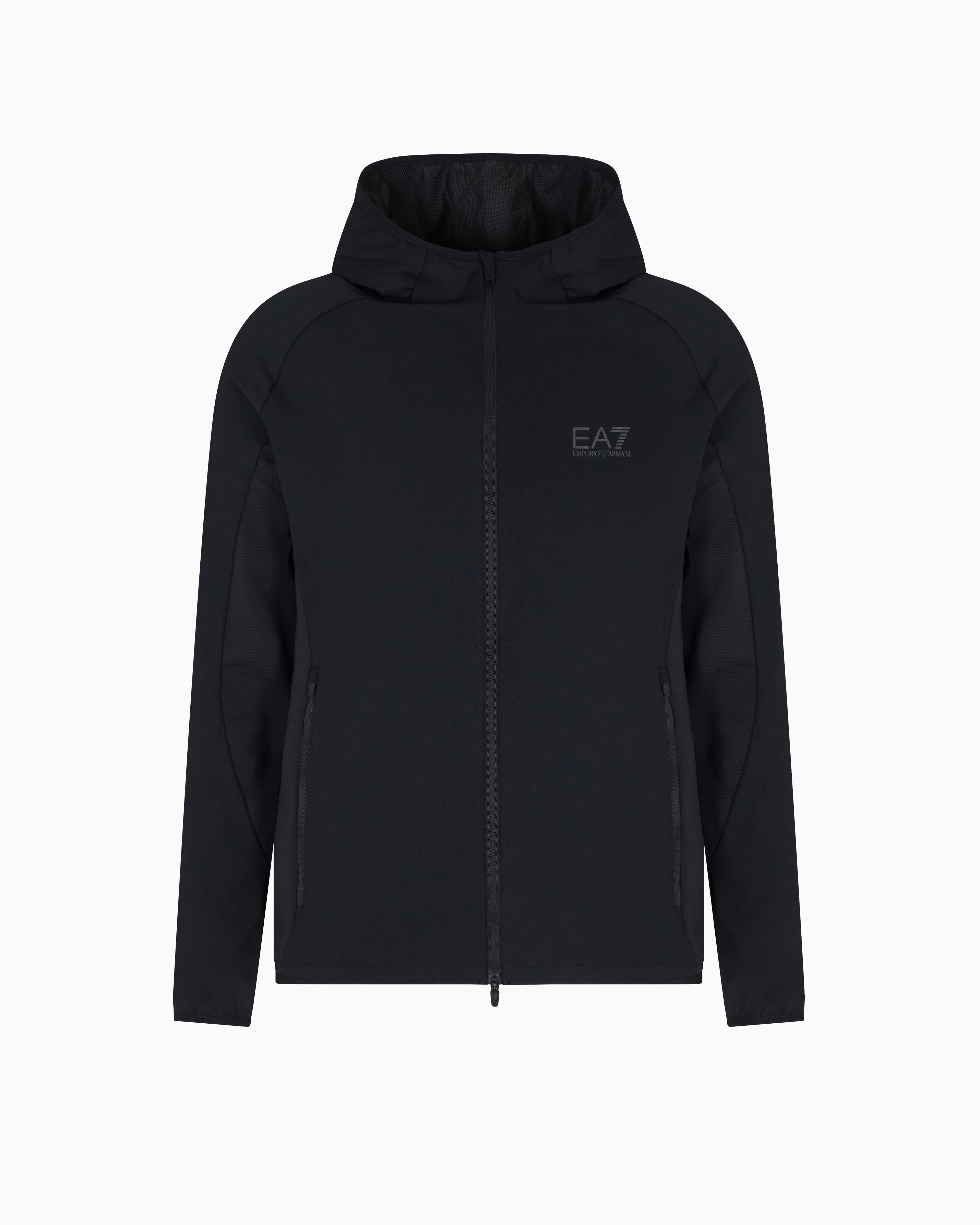 Emporio Armani, Dynamic Athlete Hooded Sweatshirt in VIGOR7 Technical Fabric