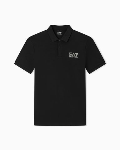 Emporio Armani, Visibility Cotton Jersey Black Polo