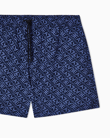 Emporio Armani, Graphic Series Swim Trunks with monogram print