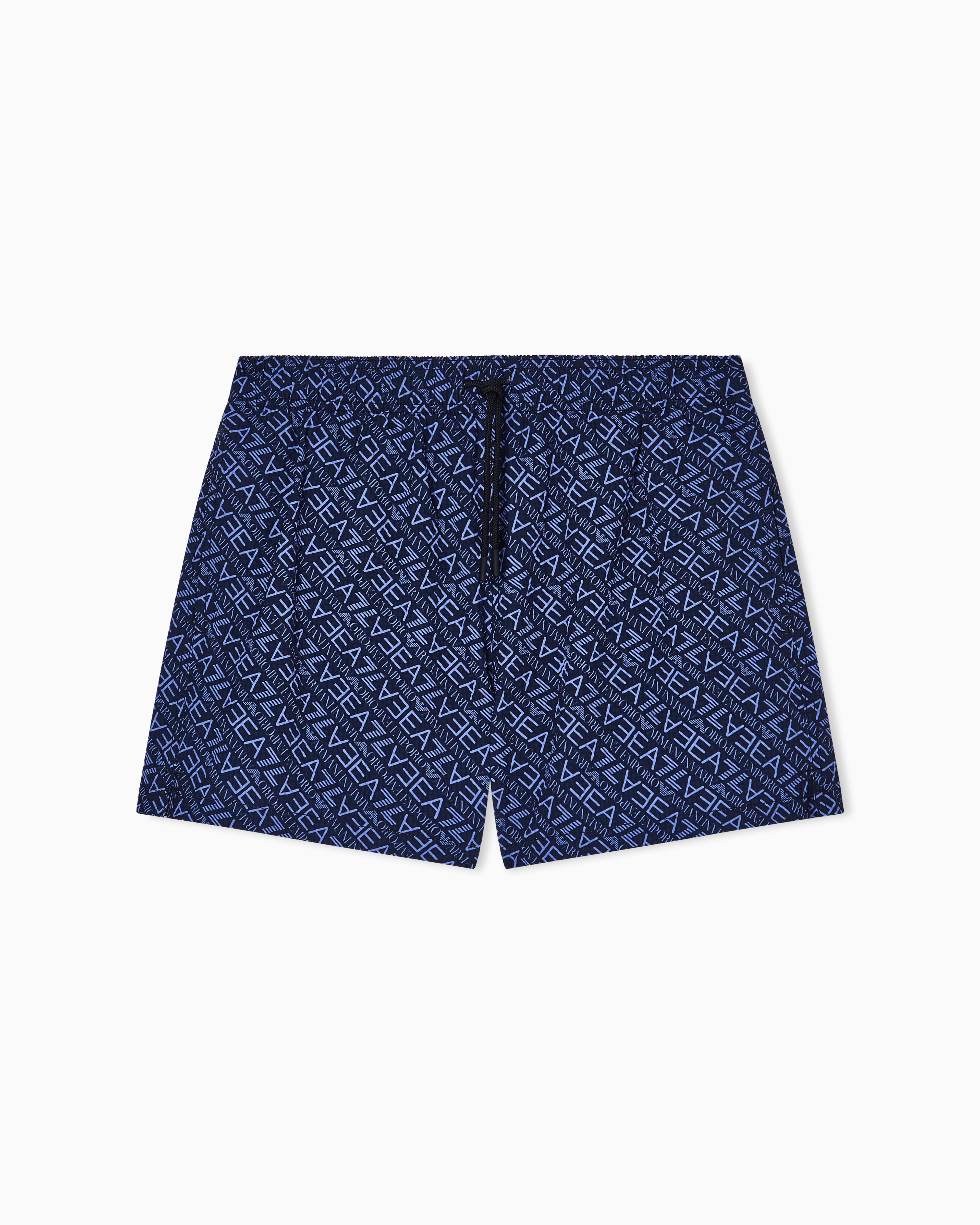Emporio Armani, Graphic Series Swim Trunks with monogram print