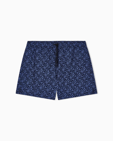 Emporio Armani, Graphic Series Swim Trunks with monogram print