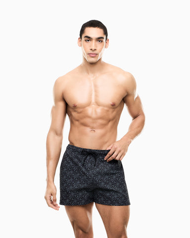 Emporio Armani, Graphic Series Swim Trunks with monogram print