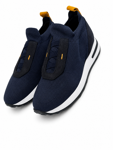 Pedro, Slip-On Knit Sneakers –Navy