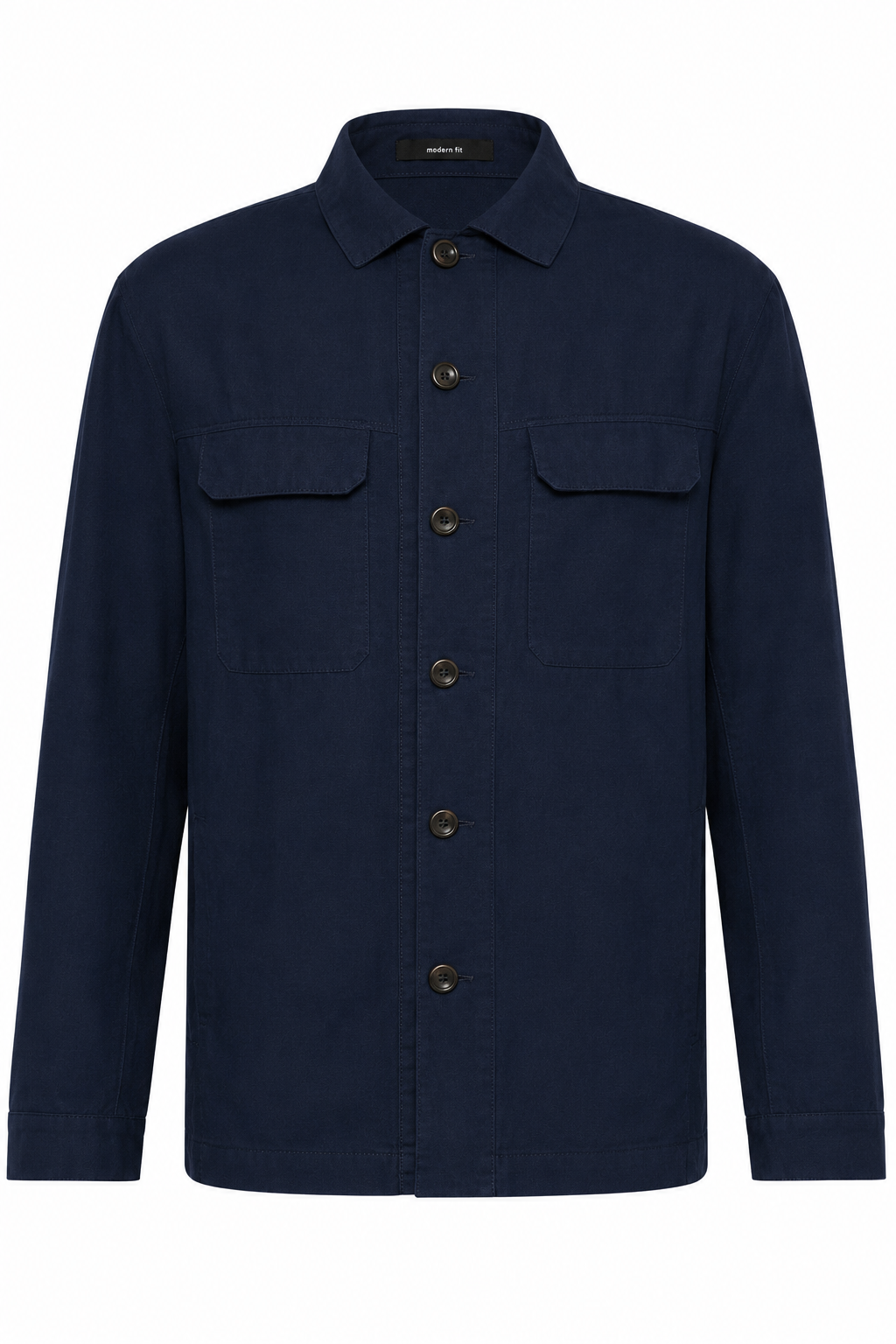 Digel, Modern-fit Cotton-Linen Blend Overshirt