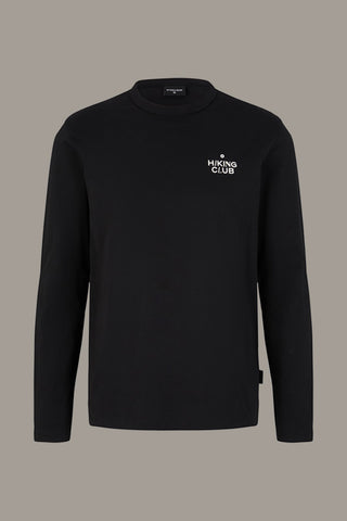Strellson, Bronko Long-Sleeved Organic Cotton Top in Black