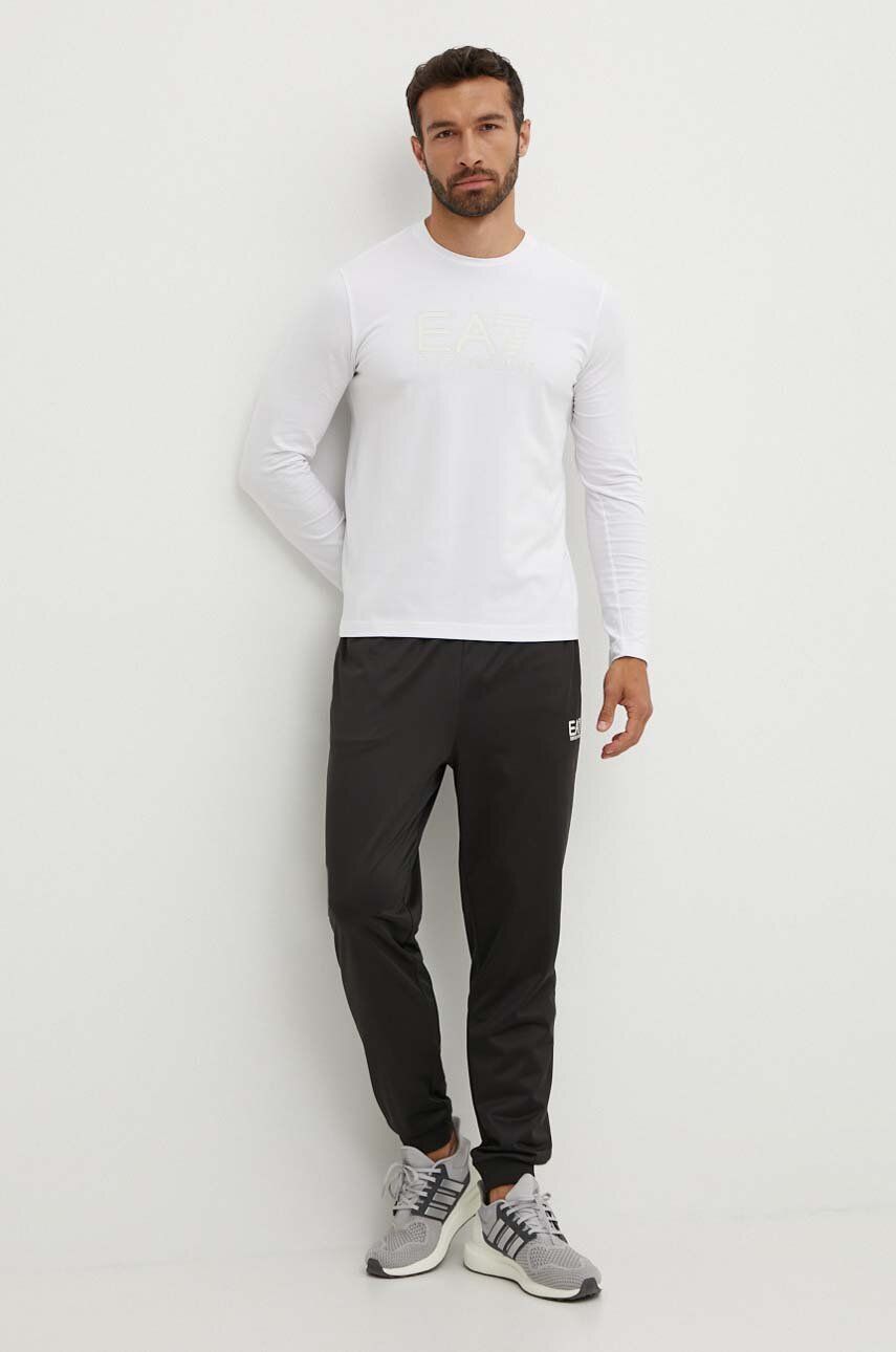 Emporio Armani, Visibility Stretch-Cotton Long-Sleeved White T-Shirt