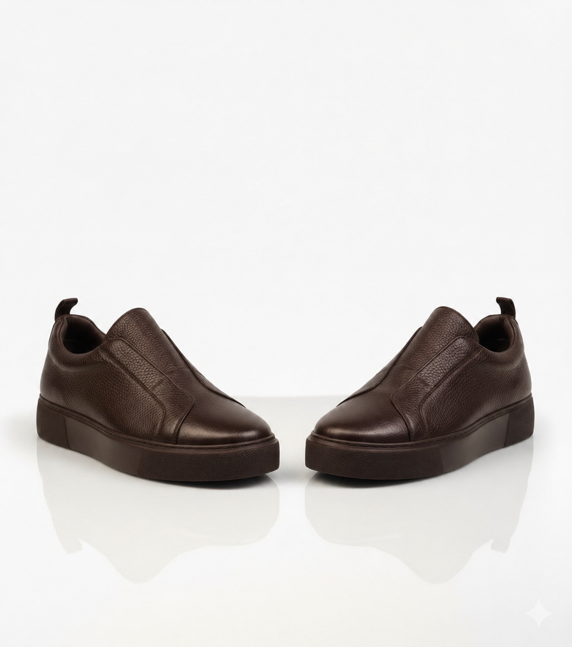 Pedro, Modern Leather Slip-On – Brown