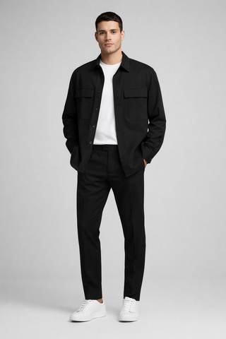 Digel, Black Overshirt — Effortless Modern Sophistication