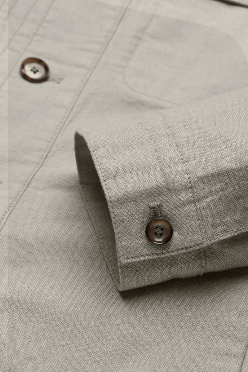 Digel, Modern-fit Cotton-Linen Blend Overshirt