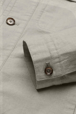 Digel, Modern-fit Cotton-Linen Blend Overshirt