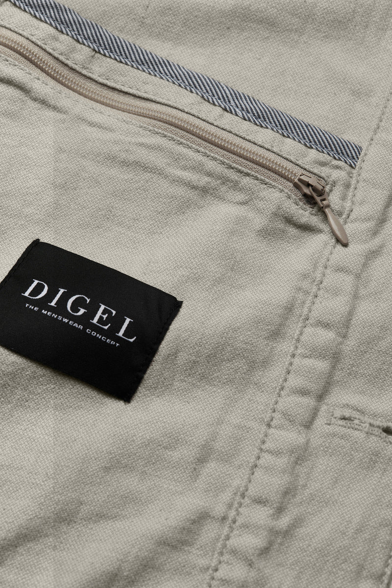 Digel, Modern-fit Cotton-Linen Blend Overshirt