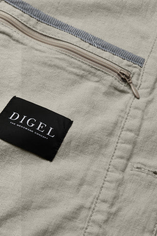 Digel, Modern-fit Cotton-Linen Blend Overshirt