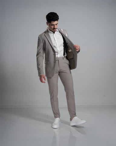 Thomas Goodwin, Beige Slim Fit Blazer Suit