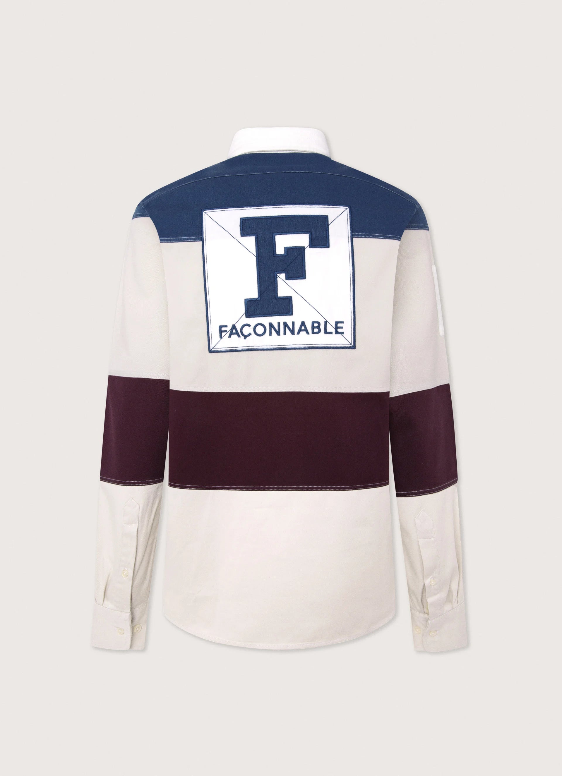 Façonnable,Regular Fit Rugby Inspired Chambray Shirt