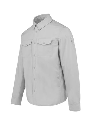 Bomboogie, Light Blue Overshirt in technical fabric