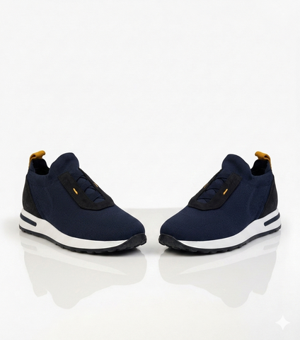 Pedro, Slip-On Knit Sneakers –Navy