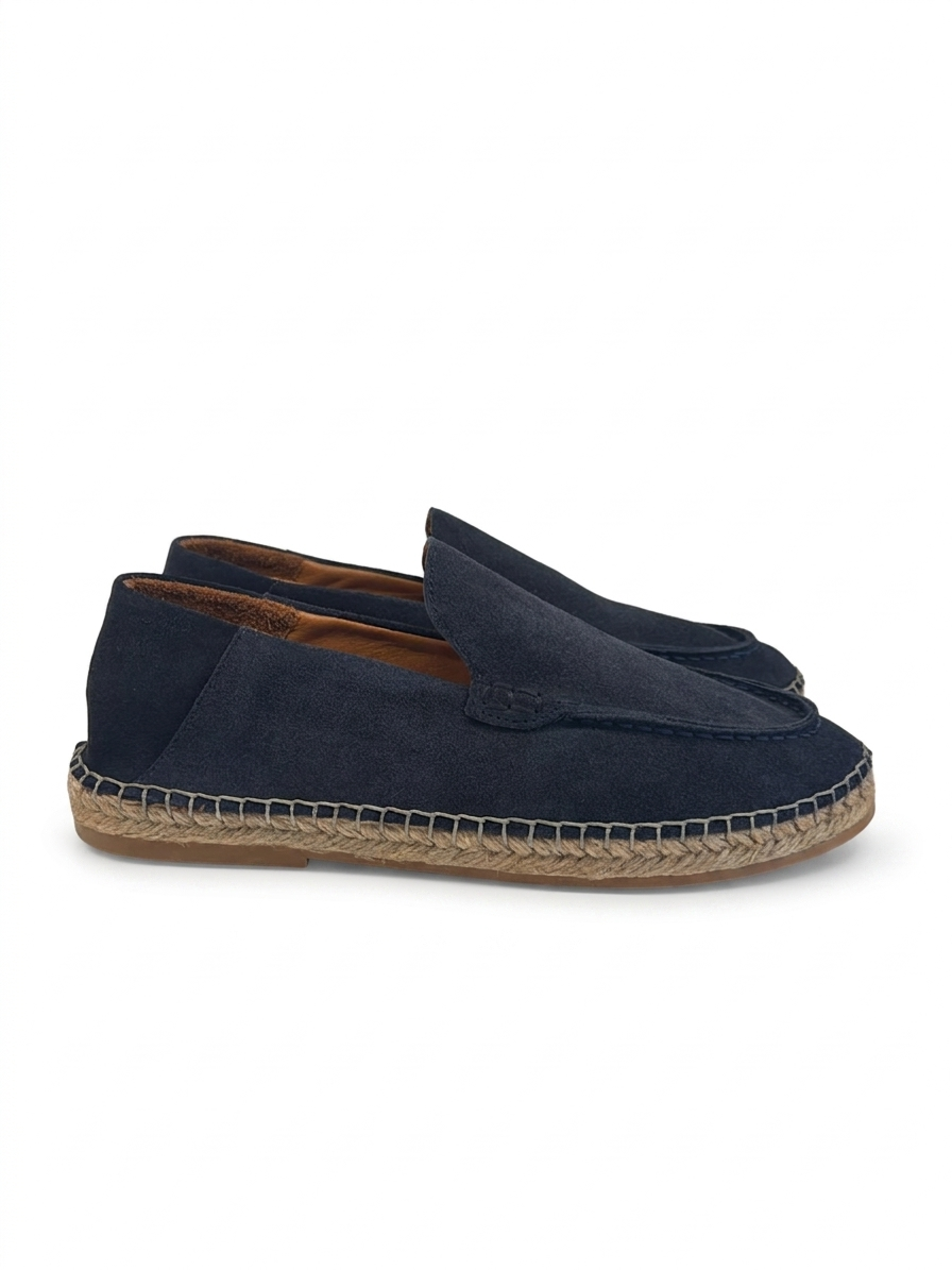 Pedro, Suede Espadrille Navy Loafers