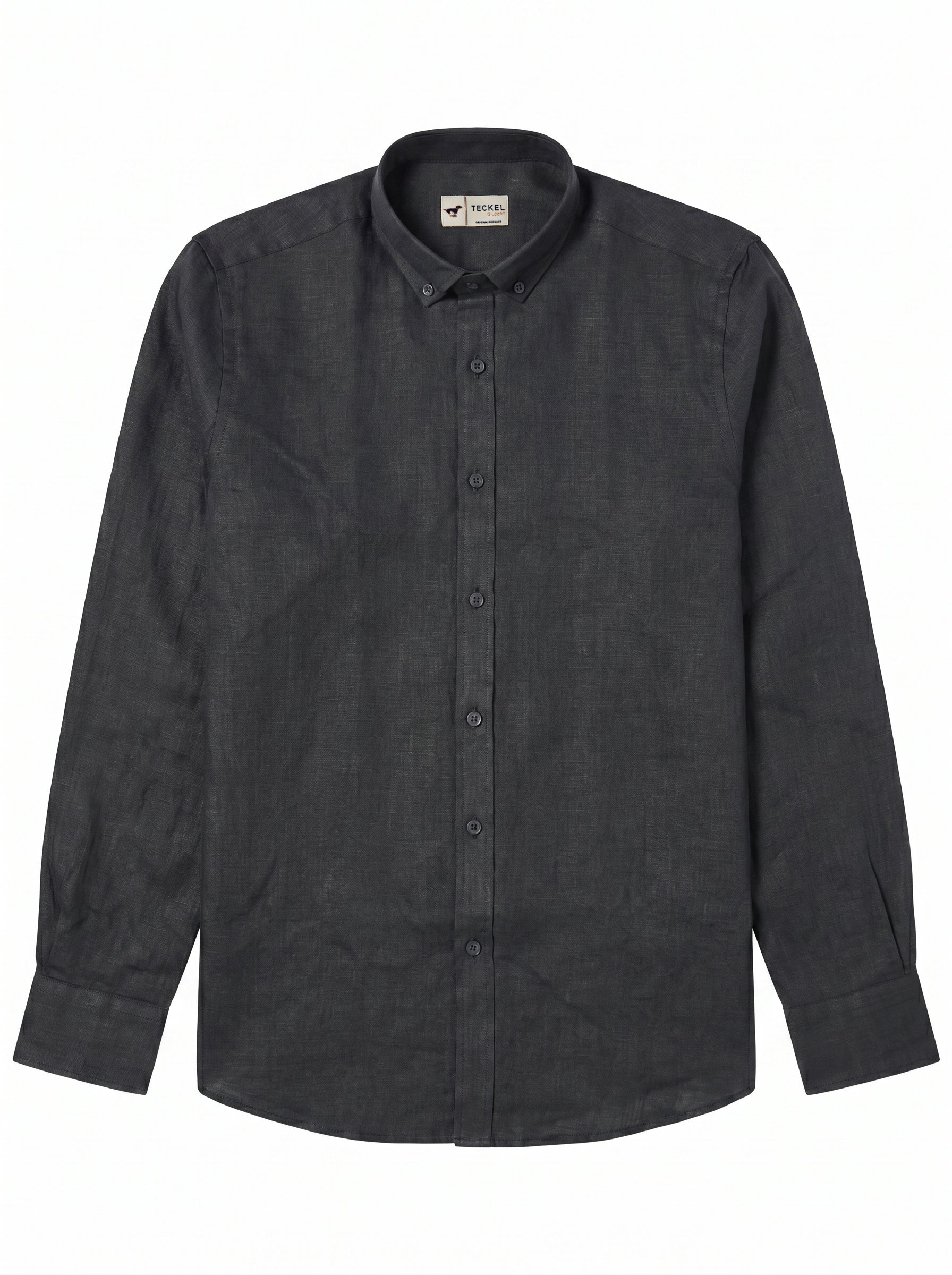 Gilbert Teckel, Premium Linen Long Sleeve Shirt – Black