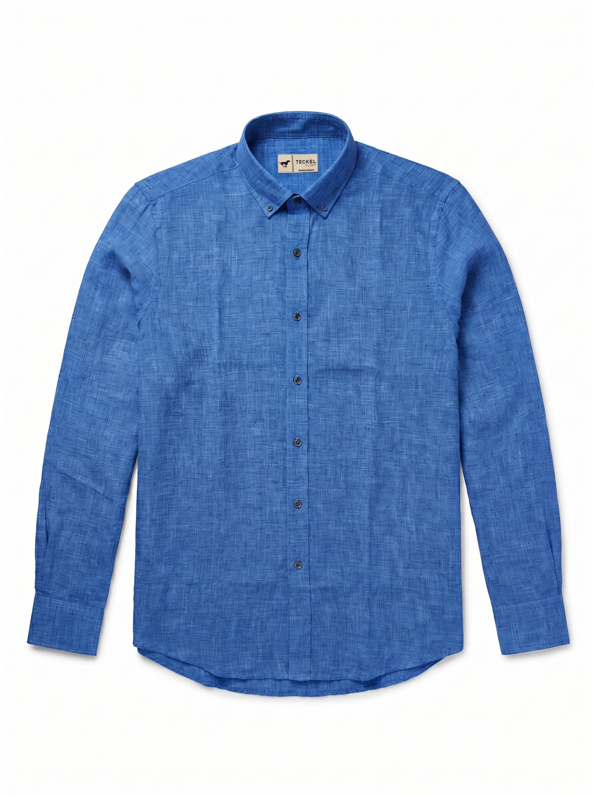 Gilbert Teckel, Premium Linen Long Sleeve Shirt – Royal Blue