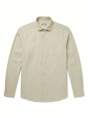 Gilbert Teckel,Long-Sleeve Shirt – Sand Beige