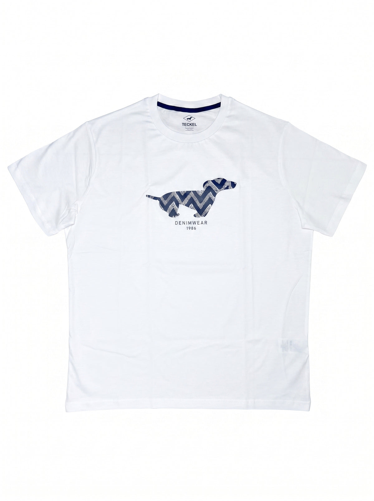 Gilbert Teckel, Denimwear Graphic Cotton T-Shirt – White