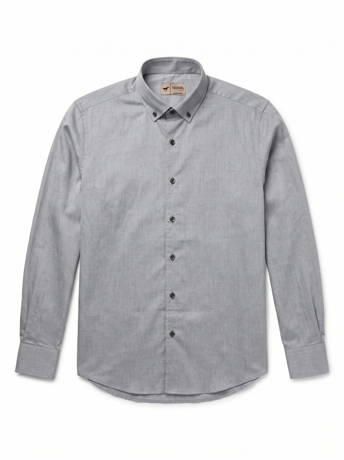 Gilbert Teckel, Tailored Smart-Casual Shirt in Steel Grey