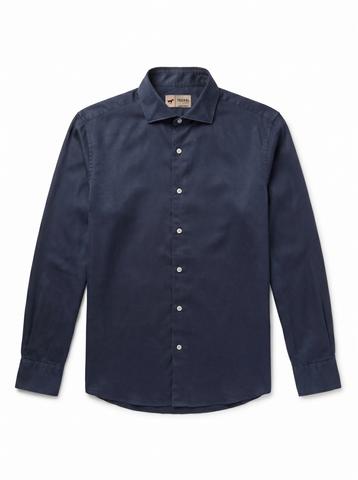 Gilbert Teckel,Long-Sleeve Shirt – Navy